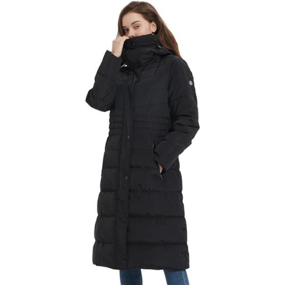 Women's Winter Coats Thickened Warm Insulated Vegan Down Long Parka